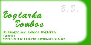 boglarka dombos business card